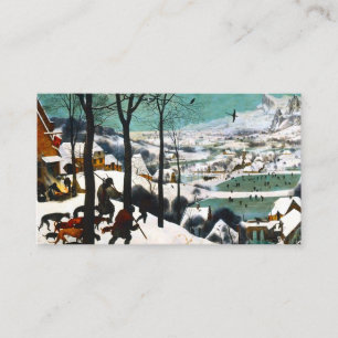 Cartão De Informações Caçadores na Paisagem da Neve Pieter Bruegel