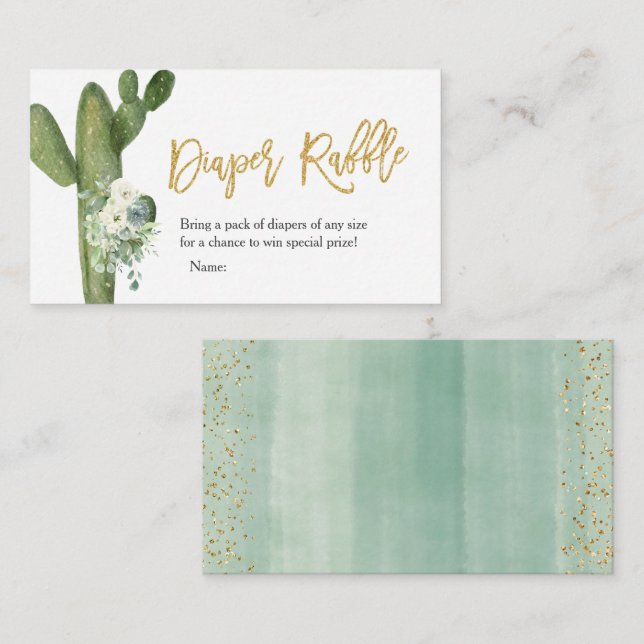 Cartão De Informações Cactus Fiesta Taco sobre o Casal do Amor (Frente/Verso)