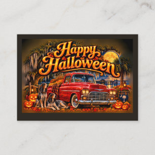 Cartão De Informações Cães de Halloween da Carolina do Sul em Caminhão d