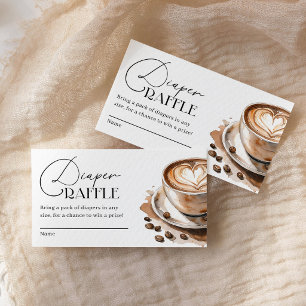 Cartão De Informações Café Baby Está Cozinhando Chuveiro de Bebê Rifas d