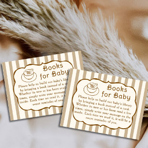 Cartão De Informações Cafe Bebe Livros Para Bebê Encomenda Chá de Bebê