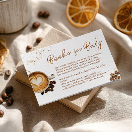 Cartão De Informações Café da Criação Moderna Prezados Livros para Bebê