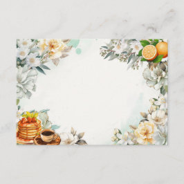 Cartão De Informações Café da manhã na placa de recebimento do Vazio da