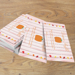 Cartão De Informações Cair No Amor Fralda De Abóbora Raffle