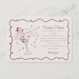 Cartão De Informações Calças de Cocktails Burgundy Por Favor Inserir