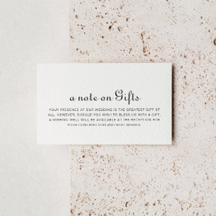 Cartão De Informações Caligrafia Casamento Minimalista Desejando Bem