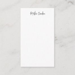 Cartão De Informações Caligrafia criativa minimalista moderna