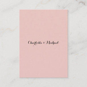 Cartão De Informações Caligrafia de Casamento Rosa Dourado Elegante Nome