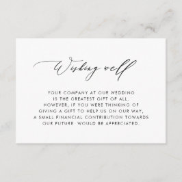 Cartão De Informações Caligrafia Elegante Simples Desejando Bem