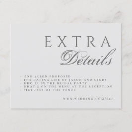 Cartão De Informações Caligrafia Formal Casamento Elegante