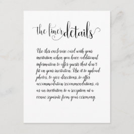 Cartão De Informações Caligrafia Manuscrita O Casamento Mais Pormenoriza