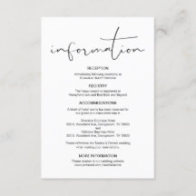 Caligrafia Moderna, Detalhes do Casamento, Informa