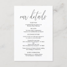 Caligrafia moderna, Detalhes do Casamento, Informa