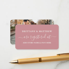 Cartão De Informações Calliografia Casamento Foto Dusty Rosa