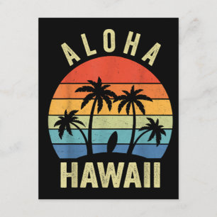 Cartão De Informações Camisa da Ilha Havaiana Aloha Havaí Praia de Surf