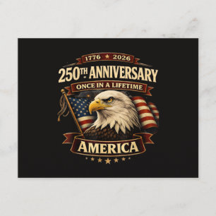 Cartão De Informações Camisa do 250º Aniversário EUA 250º América