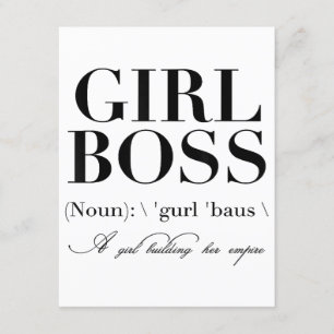 Cartão De Informações Camiseta Girl Boss, Chefa Menina