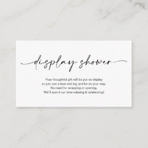 Cartão De Informações Caneta de tinta preta minimalista casual, Chá de m