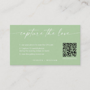 Cartão De Informações Captura de casamento com roteiro moderno Código QR