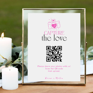 Cartão De Informações Captura de Script Moderno Código QR do Amor