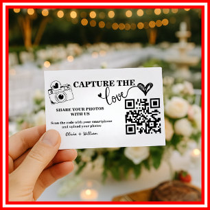 Cartão De Informações Capture O Amor Compartilhe O Amor Código QR Casame