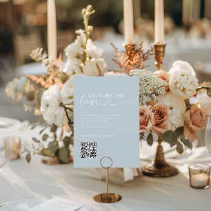Cartão De Informações Capture o amor! Foto, Código Coração-QR, Casamento