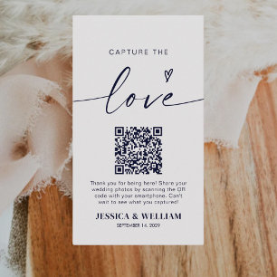 Cartão De Informações Capture O Código QR do Amor Compartilhamento de Fo