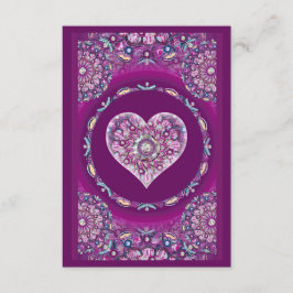 Cartão De Informações Cardinal Red Rosace