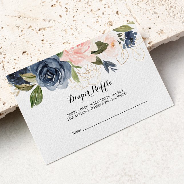 Cartão De Informações Carimbo de Fralda Floral de Queda Exquisita (Criador carregado)