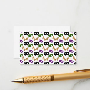 Cartão De Informações Carnaval Colorida do Partido Mardi Gras Máscaras N