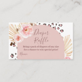 Cartão De Informações Carneiros Rosa-Boho Fralda-Junta Raffle