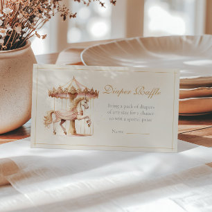 Cartão De Informações Carrossel Fralda Raffle