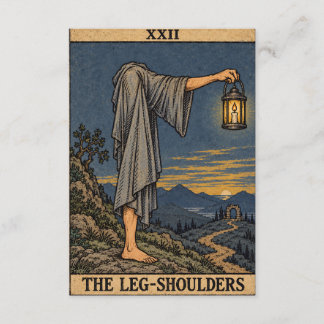 Cartão De Informações Carta de Tarot Pernas-Ombros