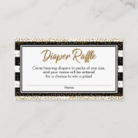 Cartas de Bilhete de Fralda de Confetti Dourado