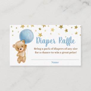 Cartão De Informações Cartaz de Fralda de balões de urso