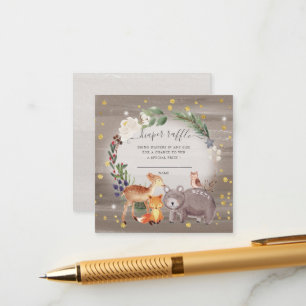 Cartão De Informações Cartaz de Raffle para Amigos de Woodland Sparkle F