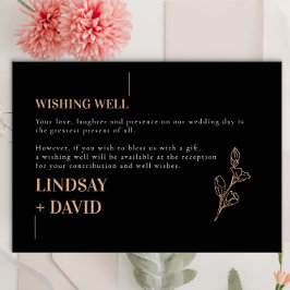 Cartão De Informações Carvões de Folhagem Minimalista Modernos Desejando