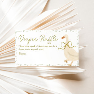 Cartão De Informações Casa de Campo Ganso Xadrez Fralda Sorteio Entrada