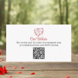 Cartão De Informações Casais Caprichosos Boho Coração Vermelho Site de C