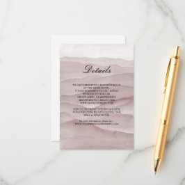 Cartão De Informações casamento abstrato poeirento de montanhas rosa