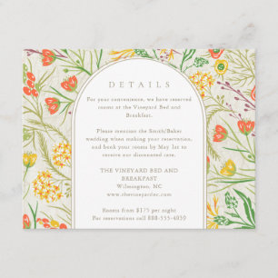 Cartão De Informações Casamento ao ar livre de Wildflower Wild Meadow