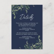 Casamento Aquarela Botânica Verde Escuro