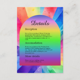 Cartão De Informações casamento bissexual lgbtq