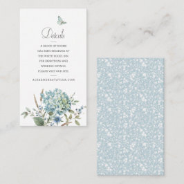 Cartão De Informações Casamento Boêmico De Azul-Bóreo