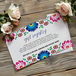 Cartão De Informações Casamento Botânico Floral Colorido Fiesta Mexicano