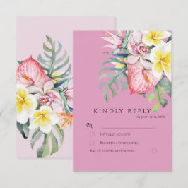 Cartão De Informações Casamento Botânico Floral Tropical Sage