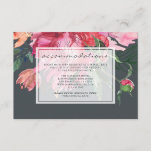 Cartão De Informações Casamento Botânico Rosa Rubi