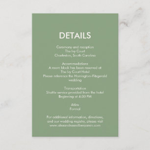 Cartão De Informações Casamento Botânico Vintage Detalhe Curado Elegan