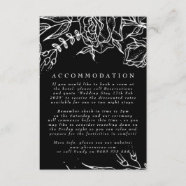 Cartão De Informações Casamento branco-esbelto-negro de Tuxedo Bright