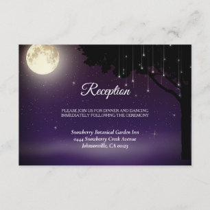 Cartão De Informações Casamento Celestial Starry Night String